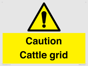 Caution Cattle grid